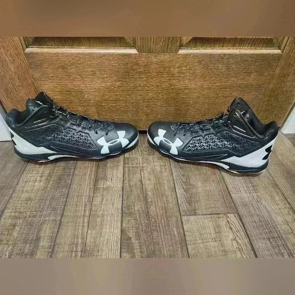 Under Armour UA Deception Mid DT Black White Men’s Size 12.5 Baseball Cleats NEW main image 4